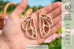 Dangle Earrings Bundle Laser Cut. Drop Earrings SVG Product Image 11