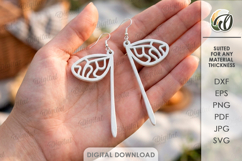 Dangle Earrings Bundle Laser Cut. Drop Earrings SVG Product Image 12