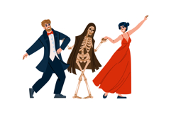 allegory danse macabre vector Product Image 1