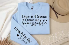 Dare To Dream Chase The Sleeve SVG, Motivational SVG Design Product Image 2