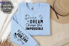 Dare to Dream Sleeve SVG, Motivational Sleeve SVG Product Image 2