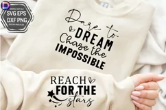 Dare to Dream Sleeve SVG, Motivational Sleeve SVG Product Image 1