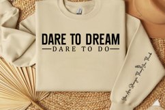 Dare to dream dare to do Sleeve SVG Design Product Image 3