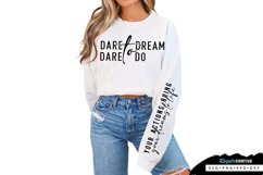 Dare To Dream Sleeve SVG, Inspirational SVG Design Product Image 1