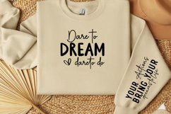 Dare to dream dare to do Sleeve SVG Design Product Image 3