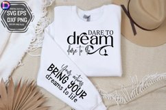 Dare to dream dare to do Sleeve SVG, Motivational Sleeve SVG Product Image 3