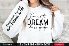Dare To Dream Dare Sleeve SVG, Motivational SVG Design Product Image 1