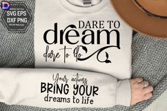 Dare to dream dare to do Sleeve SVG, Motivational Sleeve SVG Product Image 1