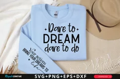 Dare To Dream Dare Sleeve SVG, Motivational SVG Design Product Image 1