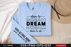 Dare To Dream Dare Sleeve SVG, Motivational SVG Design Product Image 1