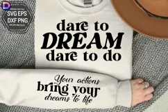 Dare to dream dare to do Sleeve SVG, Motivational Sleeve SVG Product Image 1