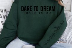 Dare to dream dare to do Sleeve SVG Design Product Image 2