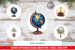Dark Academia Christmas Wind Spinner Product Image 1