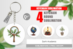 Dark Academia Christmas Keychain Product Image 1