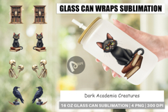 Glass Can Watercolor Dark Academia Creatures Product Image 1