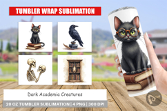 Tumbler Watercolor Dark Academia Creatures Product Image 1