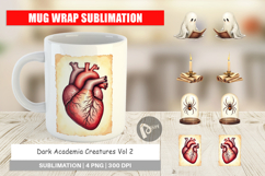 Mug Wrap Watercolor Dark Academia Creatures Product Image 1