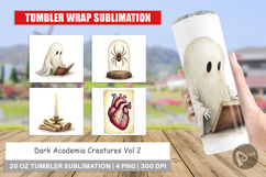 Tumbler Watercolor Dark Academia Creatures Product Image 1