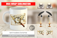 Dark Academia Curiosities Mug Wrap Product Image 1