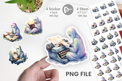 Dark Academia Ghost Sticker Product Image 1