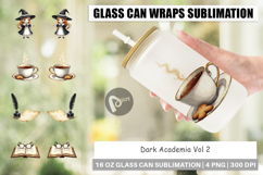 Dark Academia Christmas Glass Can Product Image 1