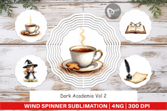 Dark Academia Christmas Wind Spinner Product Image 1