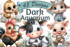 Haunted Aquarium PNG, Creepy Underwater Creatures Skeletons Product Image 1