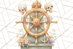 Haunted Aquarium PNG, Creepy Underwater Creatures Skeletons Product Image 3
