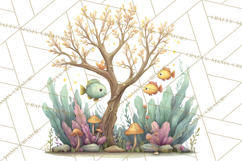 Haunted Aquarium PNG, Creepy Underwater Creatures Skeletons Product Image 5