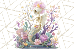 Haunted Aquarium PNG, Creepy Underwater Creatures Skeletons Product Image 5