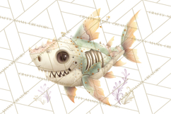 Haunted Aquarium PNG, Creepy Underwater Creatures Skeletons Product Image 4