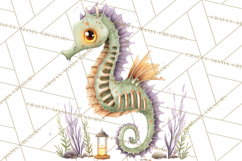Haunted Aquarium PNG, Creepy Underwater Creatures Skeletons Product Image 5