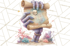 Haunted Aquarium PNG, Creepy Underwater Creatures Skeletons Product Image 2