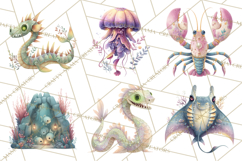 Haunted Aquarium PNG, Creepy Underwater Creatures Skeletons Product Image 2