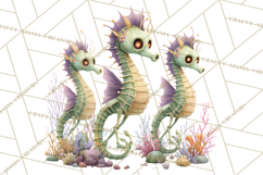 Haunted Aquarium PNG, Creepy Underwater Creatures Skeletons Product Image 2