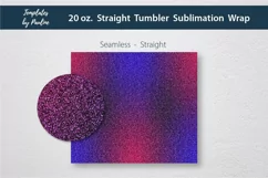 Dark Blue Pink Glitter Seamless Tumbler Sublimation Wrap for 20 oz Skinny Straight Tumbler