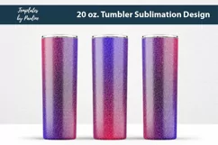 Dark Blue Pink Glitter Seamless Tumbler Sublimation Design for 20 oz Skinny Tumbler