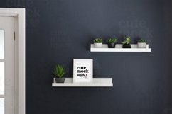 Dark Blue Wall A5 Frame Mock Up