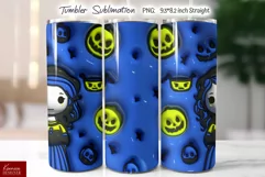 Seamless Inflated Tumbler| Halloween Cute Witch Sublimation Product Image 2