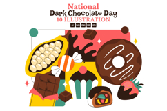10 National Dark Chocolate Day Illustration Product Image 1