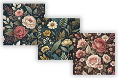 dark cottagecore, dark floral pattern, cottagecore floral, moody floral, vintage floral, botanical pattern, seamless floral, dark botanical, cottagecore paper, floral digital paper, rustic floral, autumn floral, gothic floral, woodland floral