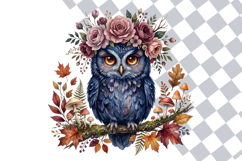 Dark Cottagecore Owl Clipart Bundle PNG 19 Elements Product Image 2