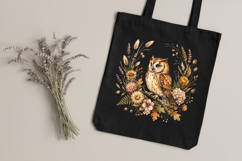 Dark Cottagecore Owl Clipart Bundle PNG 19 Elements Product Image 3
