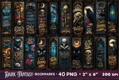 Tarot cards bookmarks, 40 bookmarks Gothic bookmarks, Dark Product Image 3