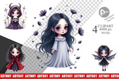 Dark Fantasy Dolls Clipart Product Image 1
