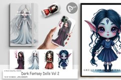 Digital Paper Dark Fantasy Dolls Product Image 1