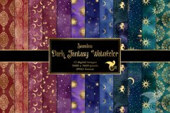 Dark Fantasy Watercolor Digital Paper Product Image 1