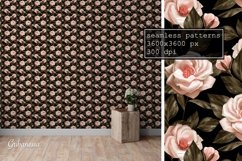 Dark floral pattern with white roses Product Image 2