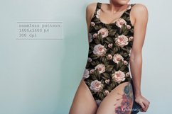 Dark floral pattern with white roses Product Image 3