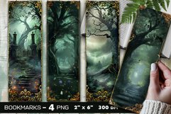 Secret garden gate bookmark, Ethereal mist forest bookmark Product Image 1